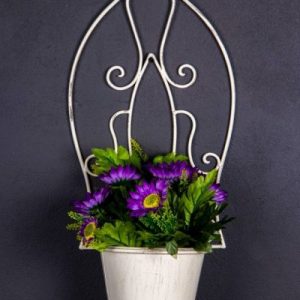 Potholder | Wall Mounted | Antique White with Pot