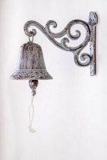 Antique Doorbell with Wall Mount | Grey