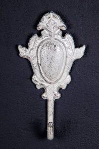 Antique Victorian Wall Hook (White) - 11cm x 4cm x 22cm