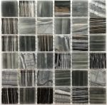 Zebra Grey Glass & Natural Stone Mosaic Tiles (Sheet Size 30x30cm)