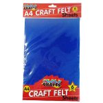 A4 Royal Blue Felt Sheets 6 Piece