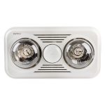 3-In-One Bathroom Heater Eurolux 2 Light Bulb/Lamps