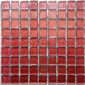 Soft Pink Gold Leaf Glass Mosaic Tiles (Sheet Size 15x15cm)