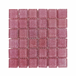 Soft Pink Glitter Mosaic Tiles (Sheet Size 15x15cm)