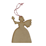 Laser Cutout Wooden Angel Christmas Decoration 9.5cm x 7cm