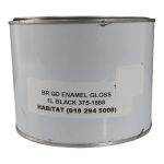 Black Gloss Enamel Paint 1L