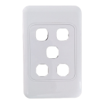 White 5 Opening Grid Plate (12.5x8cm)