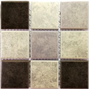 Rustic Grey Mix Porcelain Mosaic Tiles (Sheet Size 15x15cm)