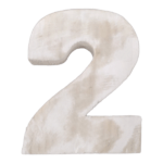 Wooden Number 2 14.5cm x 11cm