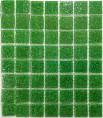 Mid Green River Spot Mosaic Tiles (Sheet Size 15x15cm)