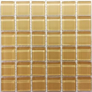 Sandstone Crystal Glass Mosaic Tiles (Sheet Size 15x15cm)