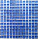 Sky Blue Crystal Glass Mosaic Tiles (Sheet Size 15x15cm)