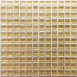 Ivory Crystal Glass Mosaic Tiles (Sheet Size 30x30cm)