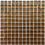Chestnut Crystal Glass Mosaic Tiles (Sheet size 15x15cm)