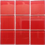Cherry Red Crystal Glass Mosaic Tiles (Sheet Size 30x30cm)