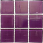 Mauve Crystal Glass Mosaic Tiles (Sheet Size 15x15cm)