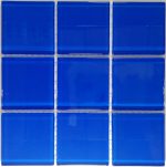 Royal Blue Crystal Glass Mosaic Tiles (Sheet Size 30x30cm)