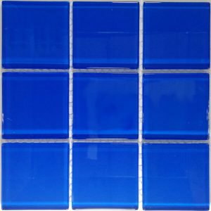 Royal Blue Crystal Glass Mosaic Tiles (Sheet Size 30x30cm)