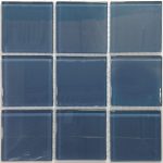 Smoke Blue Crystal Glass Mosaic Tiles (Sheet Size 30x30cm)
