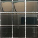 Anthracite Crystal Glass Mosaic Tiles (Sheet Size 15x15cm)