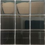 Anthracite Crystal Glass Mosaic Tiles (Sheet Size 30x30cm)