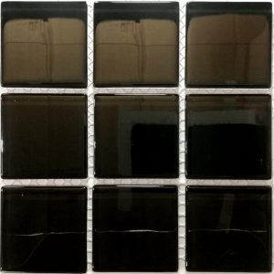 Black Crystal Glass Mosaic Tiles (Sheet Size 30x30cm)