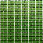 Dark Green Crystal Glass Mosaic Tiles (Sheet size 15x15cm)