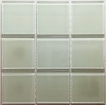 White Crystal Glass Mosaic Tiles (Sheet Size 15x15cm)