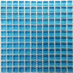 Baby Blue Crystal Glass Mosaic Tiles (Sheet Size 30x30cm)