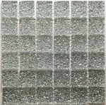 Rain Crystal Glass Mosaic Tiles (Sheet Size 15x15cm)