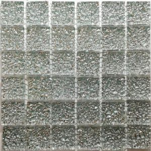 Rain Crystal Glass Mosaic Tiles (Sheet Size 15x15cm)