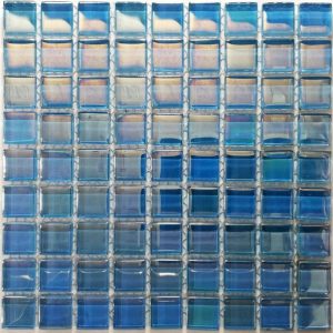 Baby Blue Mini Pearl Glass Mosaic Tiles (Sheet Size 15x15cm)