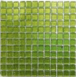 Lime Green Glitter Mosaic Tiles (Sheet Size 15x15cm)