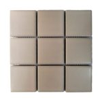 Matt Beige Glazed Porcelain Mosaic Tiles (Sheet Size 15x15cm)