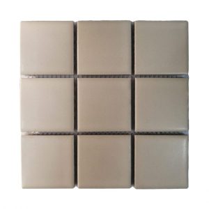 Matt Beige Glazed Porcelain Mosaic Tiles (Sheet Size 15x15cm)
