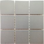 Dove Grey Glazed Porcelain Mosaic Tiles (Sheet Size 15x15cm)