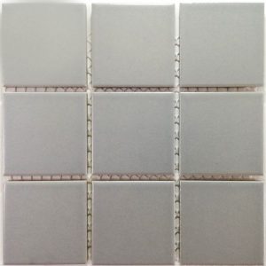 Dove Grey Glazed Porcelain Mosaic Tiles (Sheet Size 15x15cm)