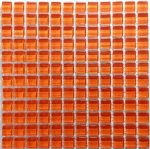 Tangerine Crystal Glass Mosaic Tiles (Sheet Size 15x15cm)