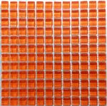 Tangerine Crystal Glass Mosaic Tiles (Sheet Size 30x30cm)