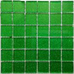 Dark Green Glitter Mosaic Tiles (Sheet Size 15x15cm)