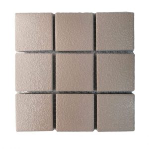 Rustic Peach Glazed Porcelain Mosaic Tiles (Sheet Size 15x15cm)