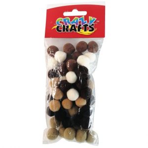 Pom-poms Brown & Beiges 14mm