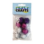Metallic Pink Mix Pom-poms 18mm