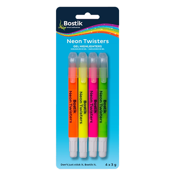 Bostik Neon Twisters Gel Highlighters - Habitat Potch