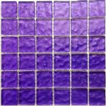 Purple Metallic Ripple Mosaic Tiles (Sheet Size 15x15cm)