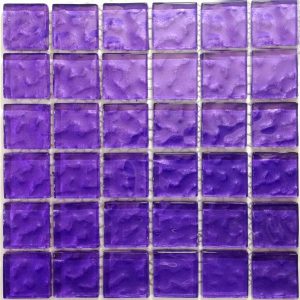 Purple Metallic Ripple Mosaic Tiles (Sheet Size 15x15cm)