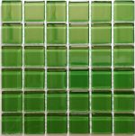 Dark Green Crystal Glass Mosaic Tiles (Sheet Size 30x30cm)