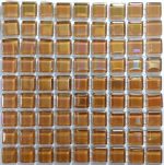 Caramel Mini Pearl Glass Mosaic Tiles (Sheet Size 15x15cm)