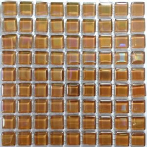 Caramel Mini Pearl Glass Mosaic Tiles (Sheet Size 15x15cm)