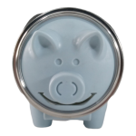Blue Consol Glass & Plastic Piggy Bank 1L